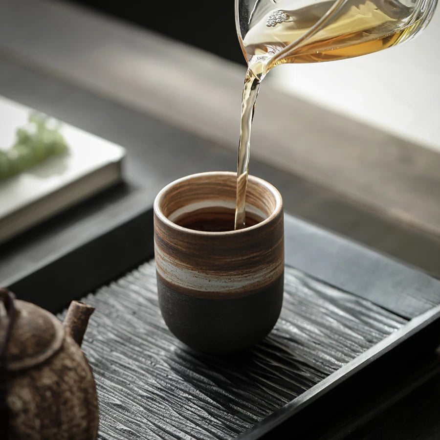 Japanese Stoneware Tea Cup — Handmade Ceramic, Multiple Sizes