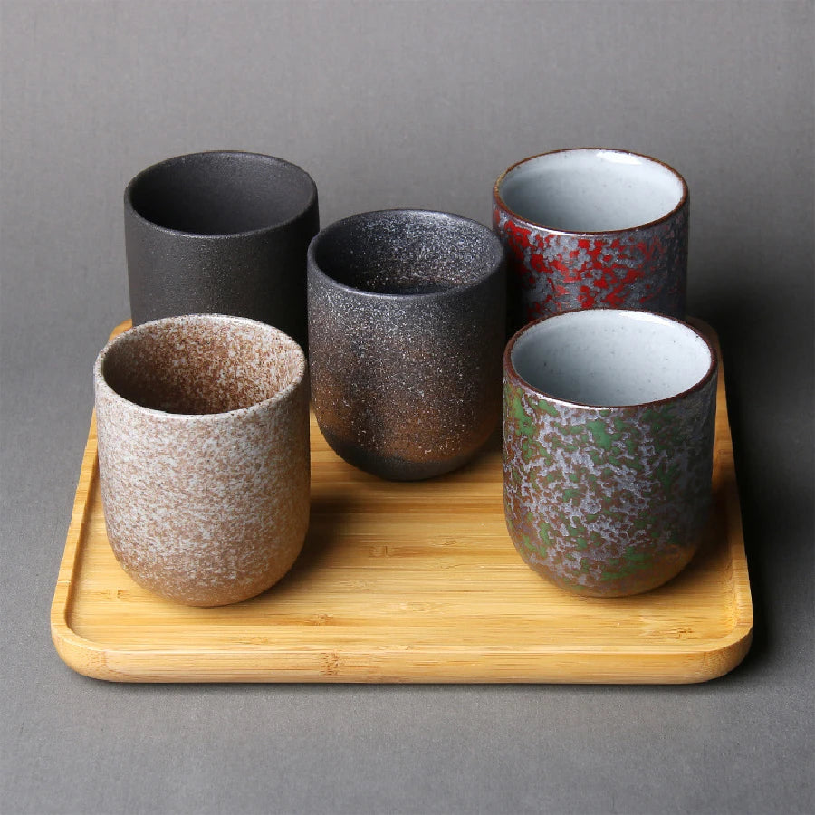 Japanese Stoneware Tea Cup — Handmade Ceramic, Multiple Sizes