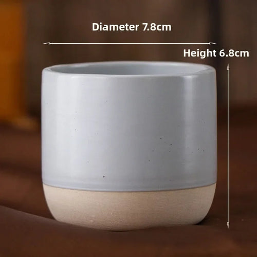 Japanese Stoneware Tea Mug — Vintage Ceramic
