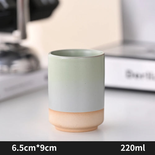 Japanese Stoneware Tea Mug — Vintage Ceramic, Large