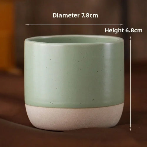 Japanese Stoneware Tea Mug — Vintage Ceramic