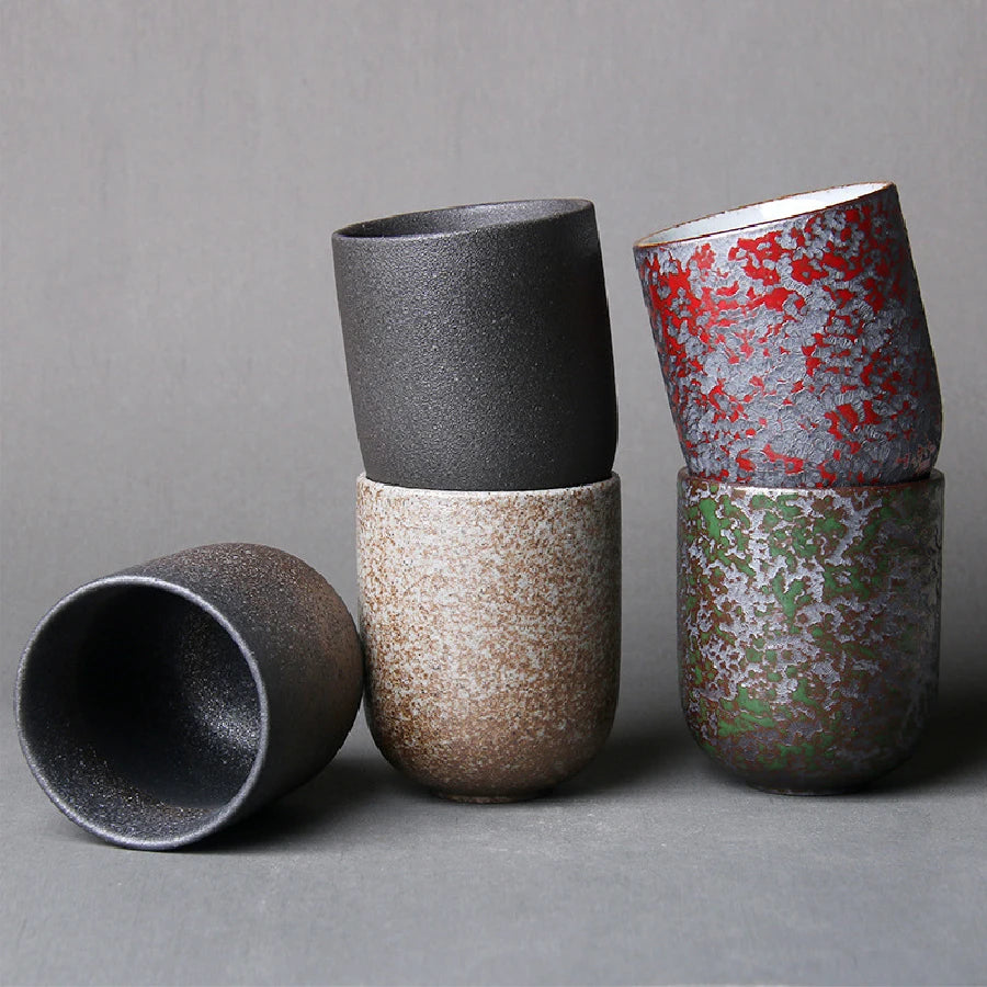 Japanese Stoneware Tea Cup — Handmade Ceramic, Multiple Sizes