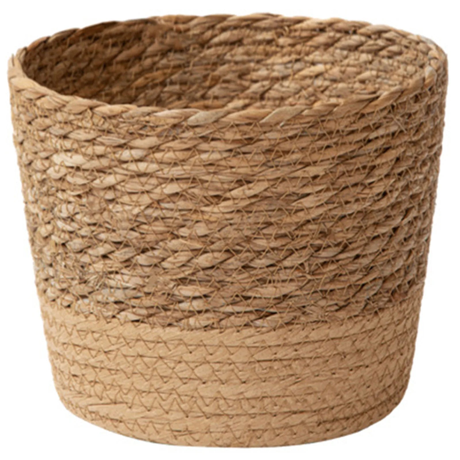 Handwoven Straw Wicker Planter Basket — Natural