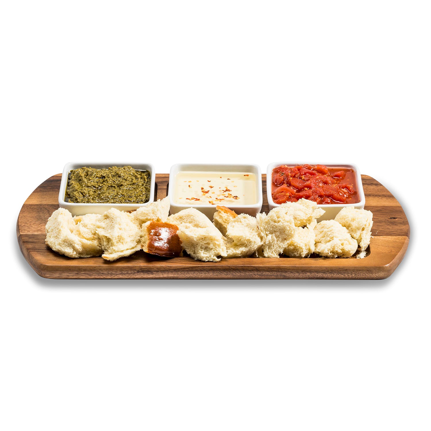 Handmade Ceramic Serving Tray Set — 3 Square Bowls