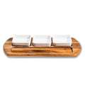 Handmade Ceramic Serving Tray Set — 3 Square Bowls